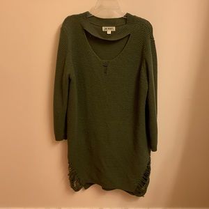 Distressed Green Sweater!